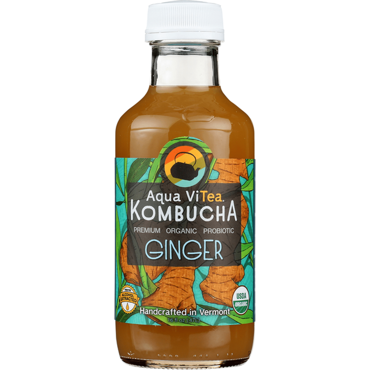 Aqua Vitea Ginger Non Alcoholic Kombucha Non-Alcoholic